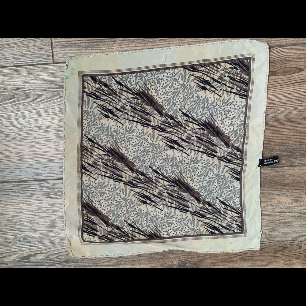 Silk Abstract Patterned Scarf - image 4